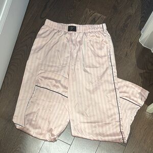 Victorias Secret Satin Classic Stripe Pink Pajama Pants